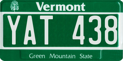 VT license plate YAT438