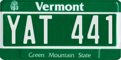VT license plate YAT441