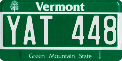 VT license plate YAT448