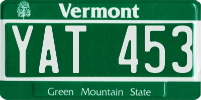 VT license plate YAT453
