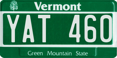 VT license plate YAT460