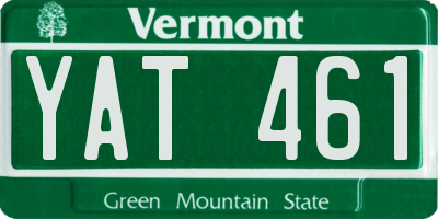 VT license plate YAT461