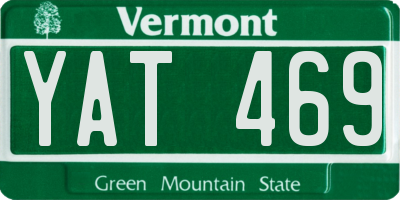 VT license plate YAT469