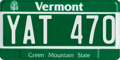 VT license plate YAT470