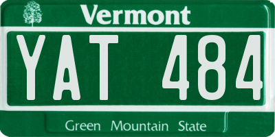 VT license plate YAT484