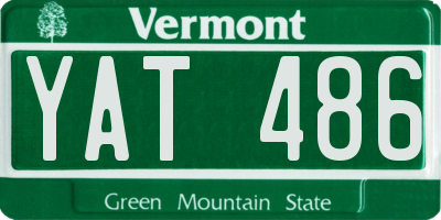 VT license plate YAT486