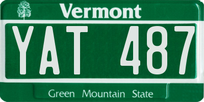 VT license plate YAT487