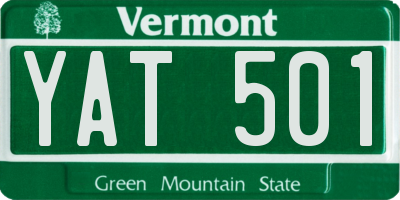 VT license plate YAT501