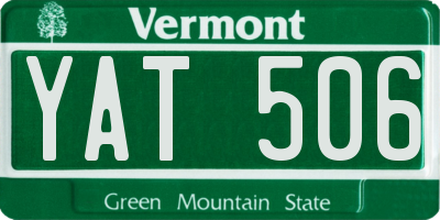 VT license plate YAT506