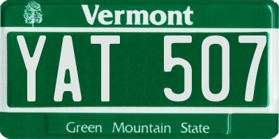 VT license plate YAT507