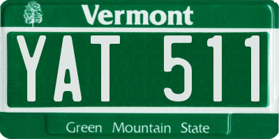 VT license plate YAT511