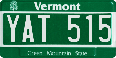 VT license plate YAT515