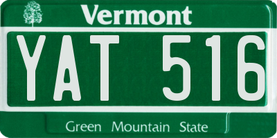 VT license plate YAT516