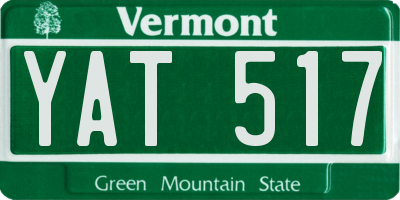 VT license plate YAT517