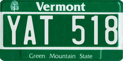 VT license plate YAT518