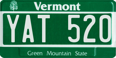 VT license plate YAT520