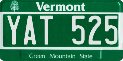 VT license plate YAT525