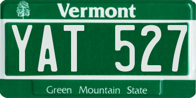 VT license plate YAT527