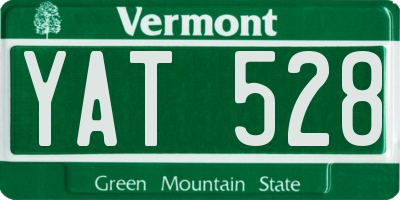 VT license plate YAT528