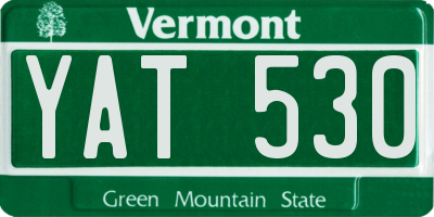 VT license plate YAT530