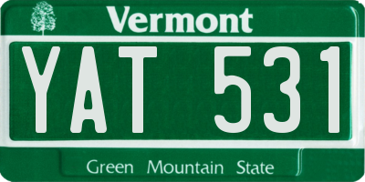 VT license plate YAT531