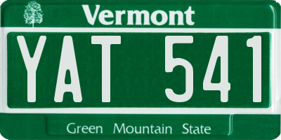 VT license plate YAT541