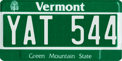 VT license plate YAT544