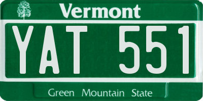 VT license plate YAT551