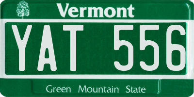 VT license plate YAT556