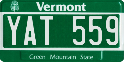 VT license plate YAT559