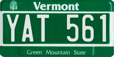 VT license plate YAT561