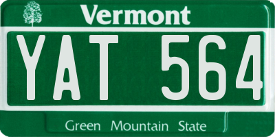 VT license plate YAT564