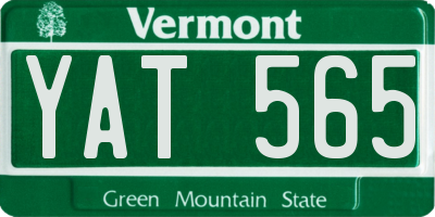 VT license plate YAT565