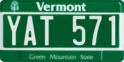 VT license plate YAT571