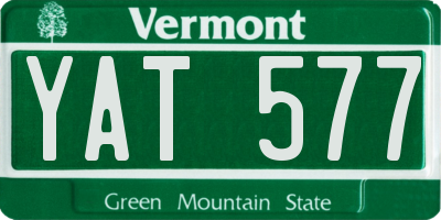 VT license plate YAT577
