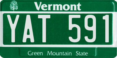 VT license plate YAT591