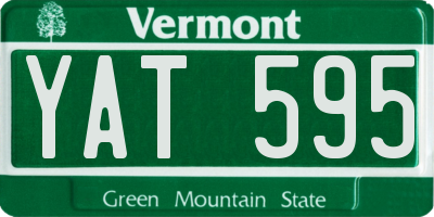 VT license plate YAT595