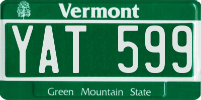 VT license plate YAT599