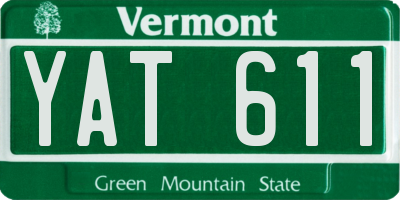 VT license plate YAT611