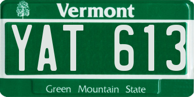 VT license plate YAT613