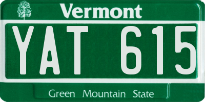VT license plate YAT615