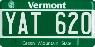 VT license plate YAT620