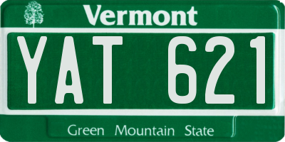 VT license plate YAT621