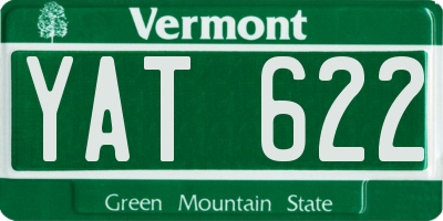 VT license plate YAT622