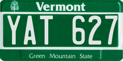 VT license plate YAT627