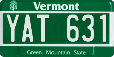 VT license plate YAT631