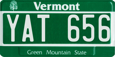 VT license plate YAT656