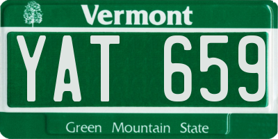 VT license plate YAT659