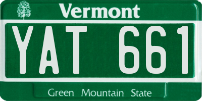VT license plate YAT661
