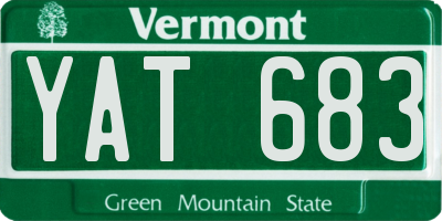 VT license plate YAT683